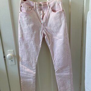 Levis 501 skinny pink acid wash jeans size 26